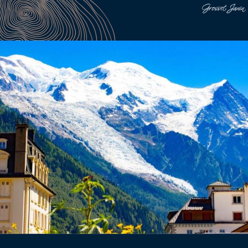 Photo vue Mont Blanc depuis Chamonix pour projet de construction de chalet sur mesure