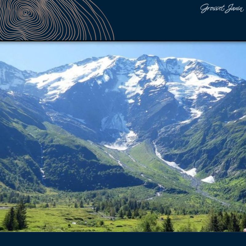 Photo massif du Mont Blanc, vue Dôme de Miage