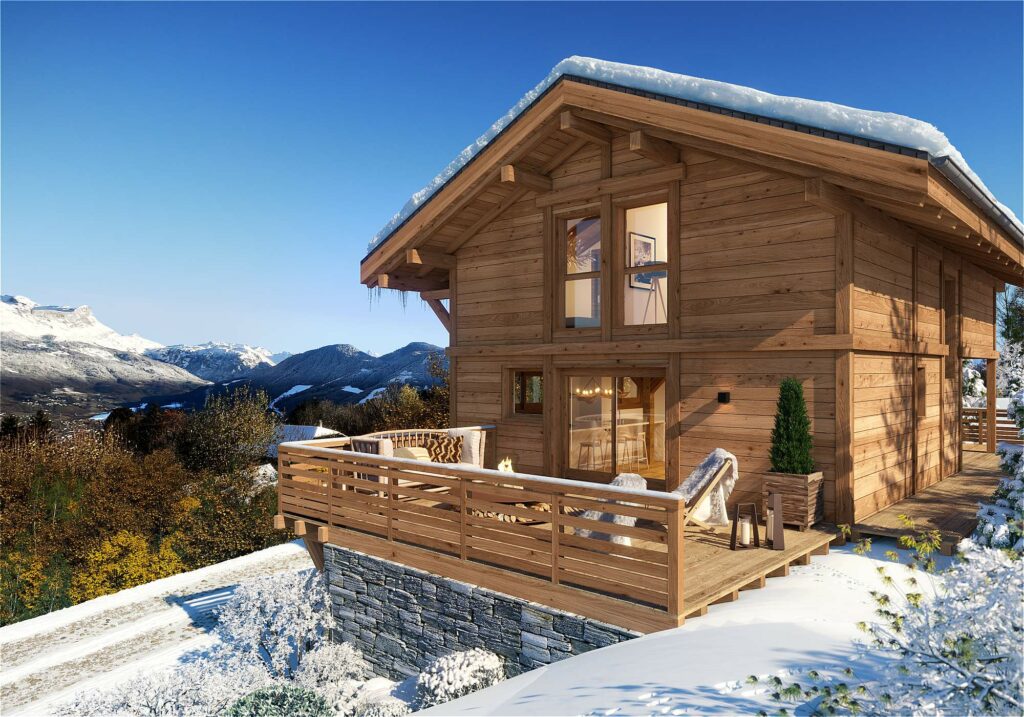 Vue 3D chalet Combloux