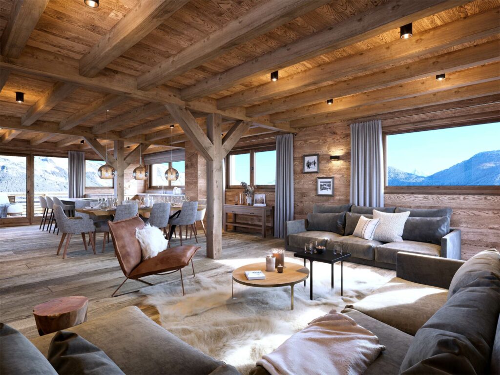 Vue 3D chalet Combloux