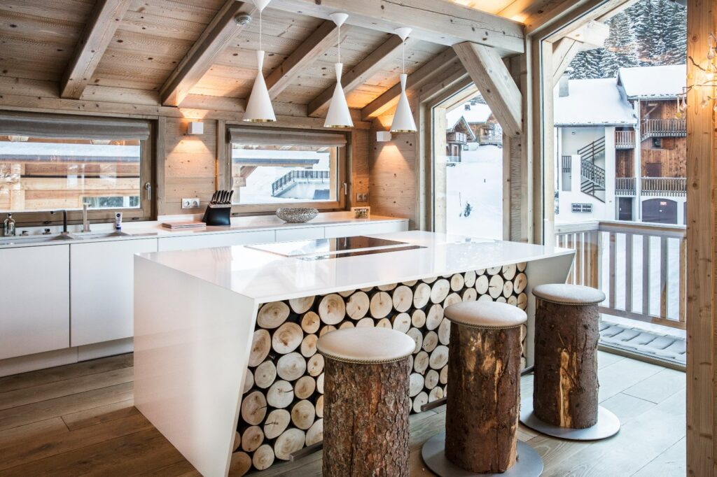 Cuisine contemporaine chalet Les Gets