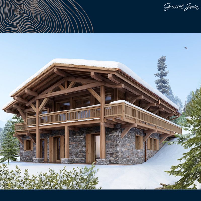 Pers 3D chalet poteau poutre