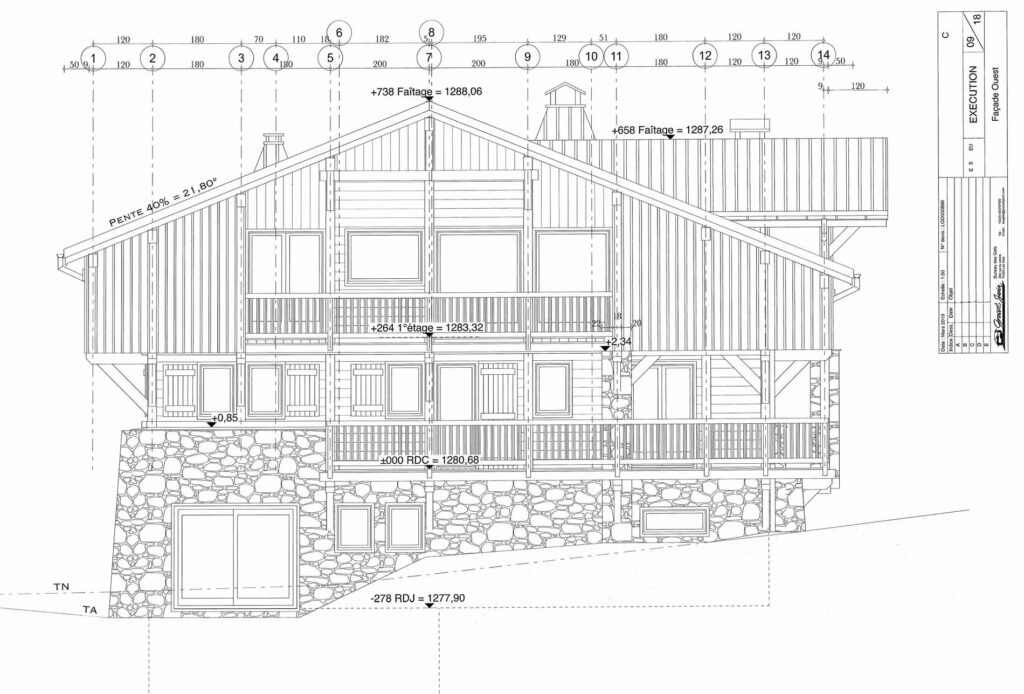 Plan chalet Megève